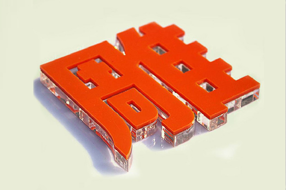 亚克力板激光切割制作水晶字