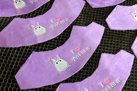 激光切割毛绒面料