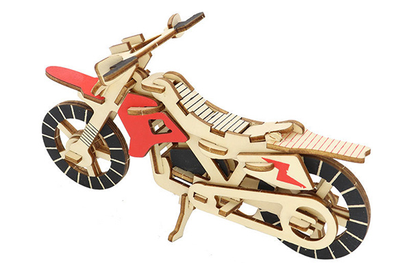 木制摩托玩具激光切割