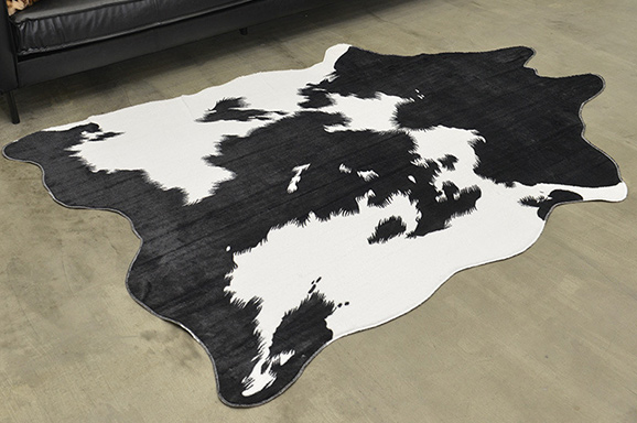 美式卧室客厅牛皮地毯地垫切割