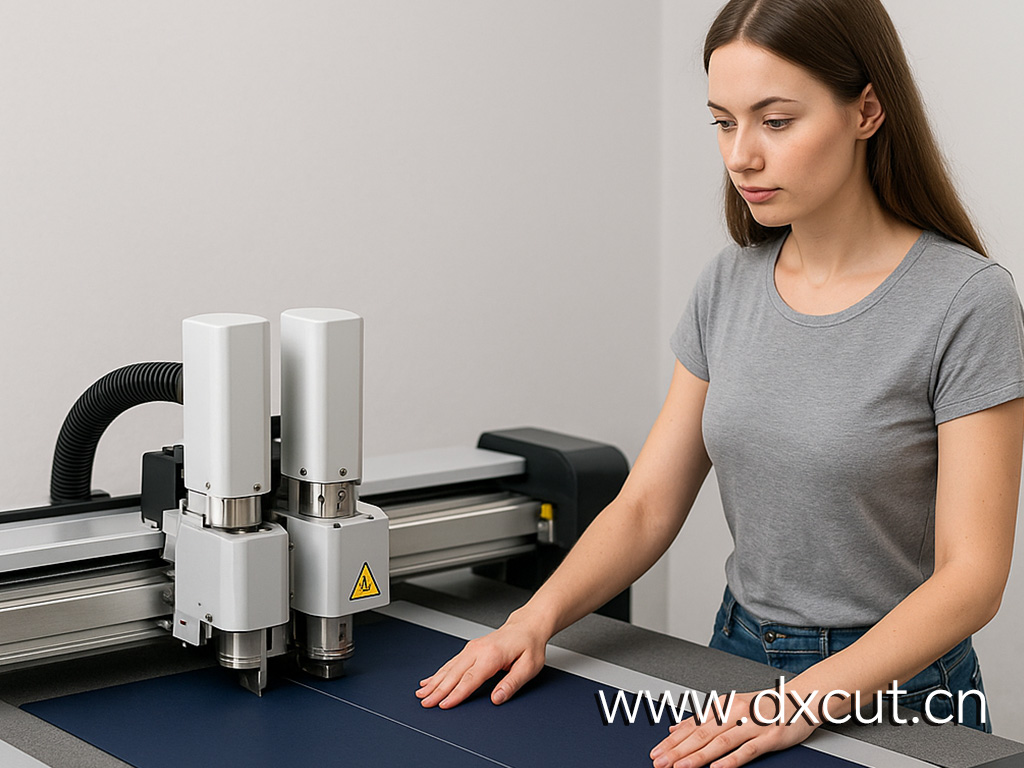 振动刀切割机正在切割柔性材料